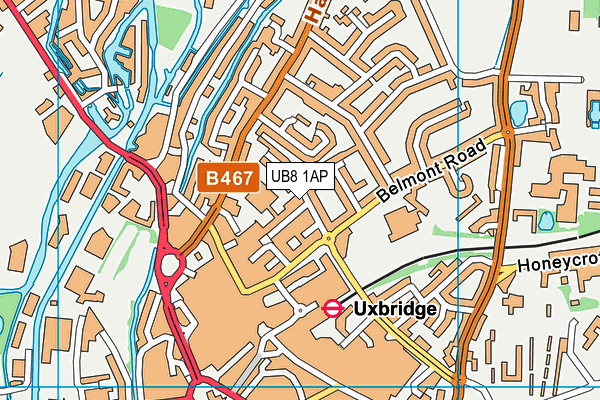 UB8 1AP map - OS VectorMap District (Ordnance Survey)