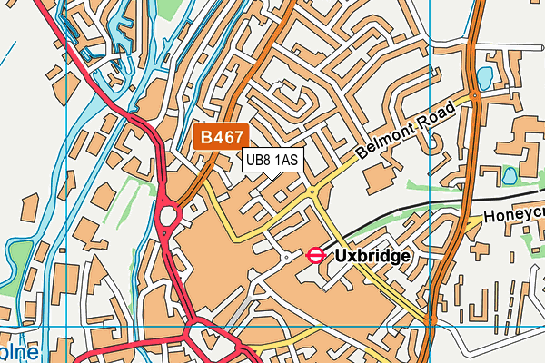UB8 1AS map - OS VectorMap District (Ordnance Survey)