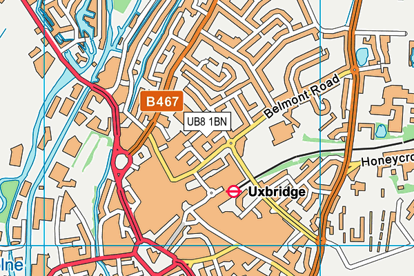 UB8 1BN map - OS VectorMap District (Ordnance Survey)