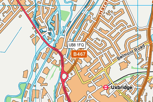 UB8 1FQ map - OS VectorMap District (Ordnance Survey)