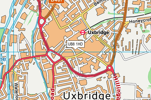 UB8 1HD map - OS VectorMap District (Ordnance Survey)