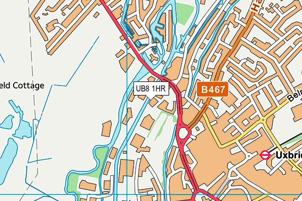 UB8 1HR map - OS VectorMap District (Ordnance Survey)