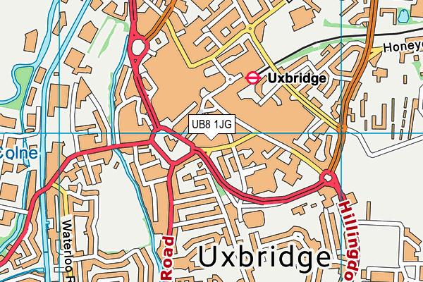 UB8 1JG map - OS VectorMap District (Ordnance Survey)