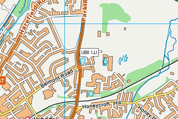 UB8 1JJ map - OS VectorMap District (Ordnance Survey)