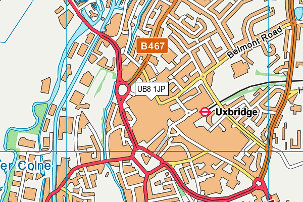 UB8 1JP map - OS VectorMap District (Ordnance Survey)