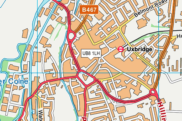 UB8 1LH map - OS VectorMap District (Ordnance Survey)