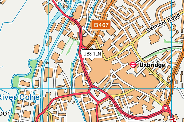 UB8 1LN map - OS VectorMap District (Ordnance Survey)