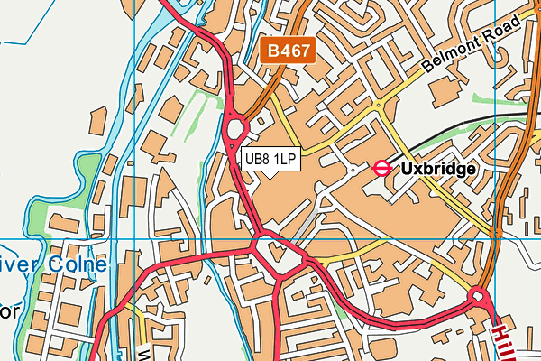 UB8 1LP map - OS VectorMap District (Ordnance Survey)