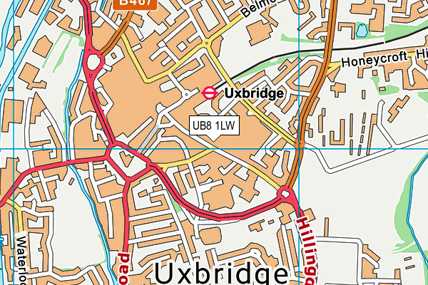 UB8 1LW map - OS VectorMap District (Ordnance Survey)