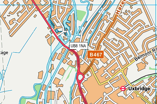 UB8 1NA map - OS VectorMap District (Ordnance Survey)