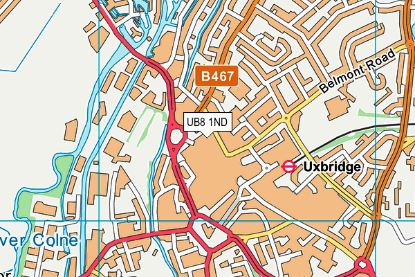 UB8 1ND map - OS VectorMap District (Ordnance Survey)