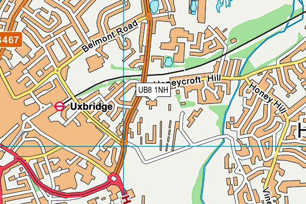 UB8 1NH map - OS VectorMap District (Ordnance Survey)