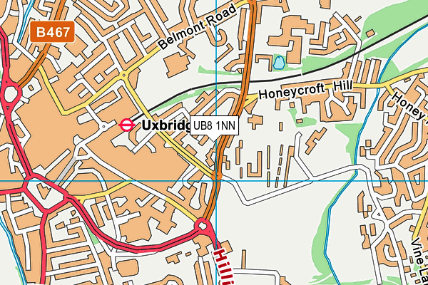 UB8 1NN map - OS VectorMap District (Ordnance Survey)