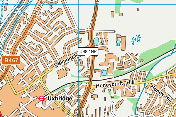 UB8 1NP map - OS VectorMap District (Ordnance Survey)