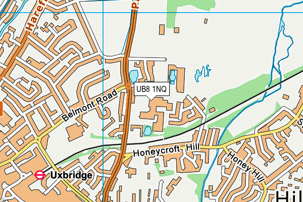 HRUC (Harrow, Richmond & Uxbridge Colleges) map (UB8 1NQ) - OS VectorMap District (Ordnance Survey)