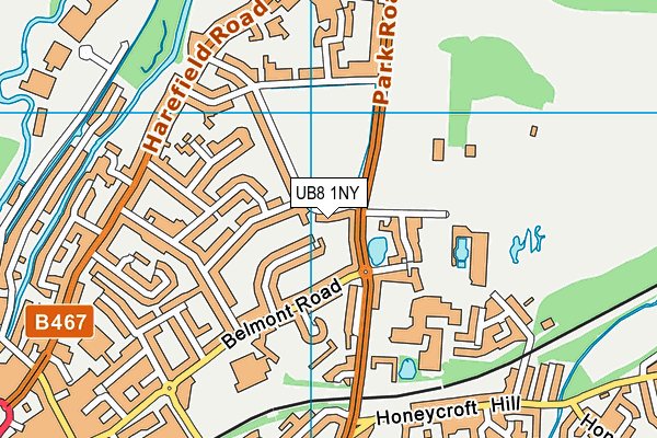UB8 1NY map - OS VectorMap District (Ordnance Survey)