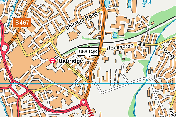 UB8 1QR map - OS VectorMap District (Ordnance Survey)