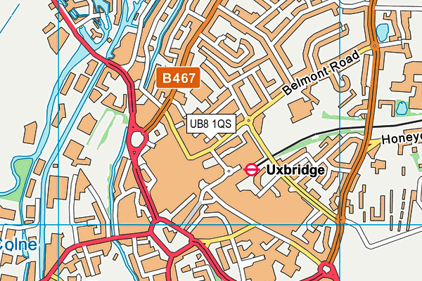 UB8 1QS map - OS VectorMap District (Ordnance Survey)