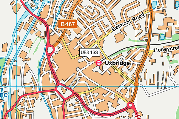 UB8 1SS map - OS VectorMap District (Ordnance Survey)