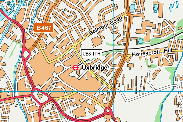 UB8 1TH map - OS VectorMap District (Ordnance Survey)