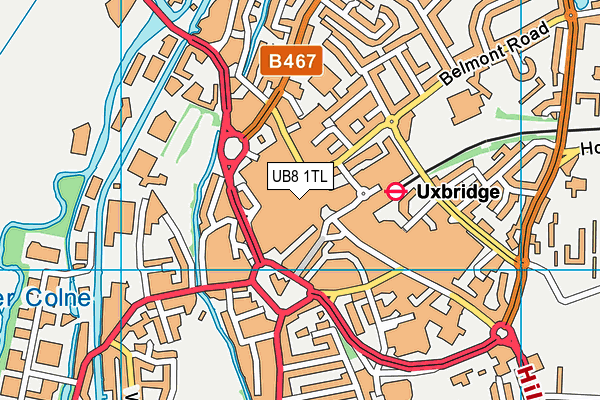 UB8 1TL map - OS VectorMap District (Ordnance Survey)