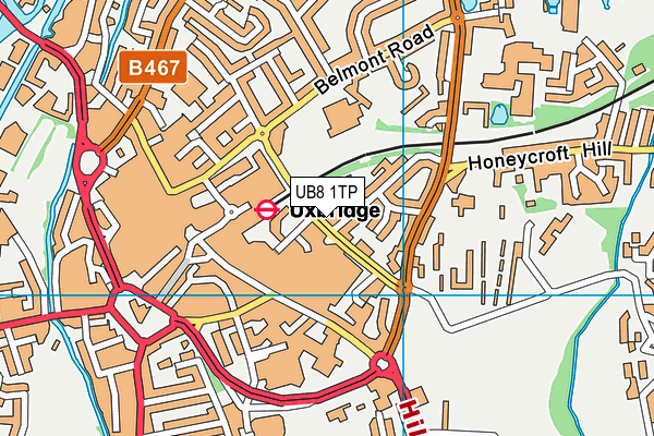 UB8 1TP map - OS VectorMap District (Ordnance Survey)