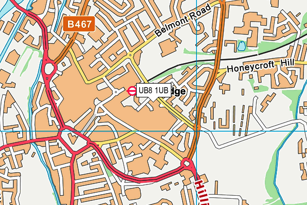 UB8 1UB map - OS VectorMap District (Ordnance Survey)