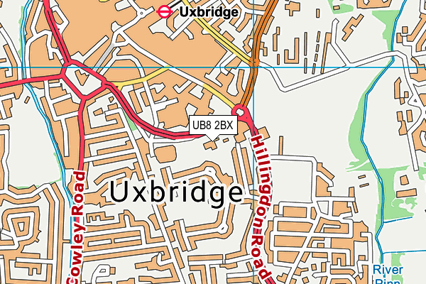 St Andrew's C of E Primary School map (UB8 2BX) - OS VectorMap District (Ordnance Survey)