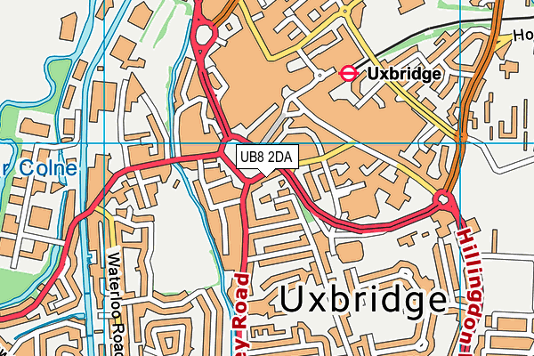 UB8 2DA map - OS VectorMap District (Ordnance Survey)