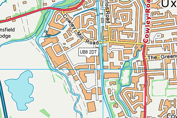 UB8 2DT map - OS VectorMap District (Ordnance Survey)