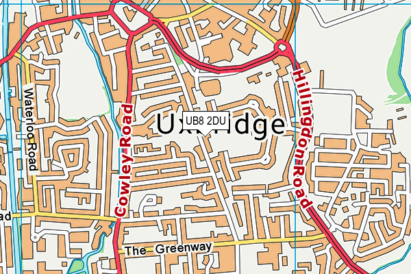 UB8 2DU map - OS VectorMap District (Ordnance Survey)