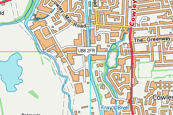 UB8 2FR map - OS VectorMap District (Ordnance Survey)