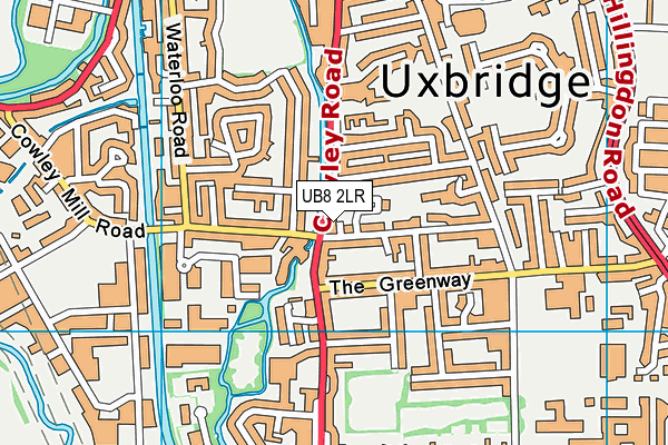 UB8 2LR map - OS VectorMap District (Ordnance Survey)