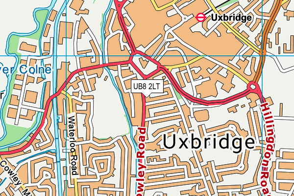 UB8 2LT map - OS VectorMap District (Ordnance Survey)