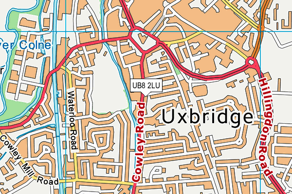 UB8 2LU map - OS VectorMap District (Ordnance Survey)