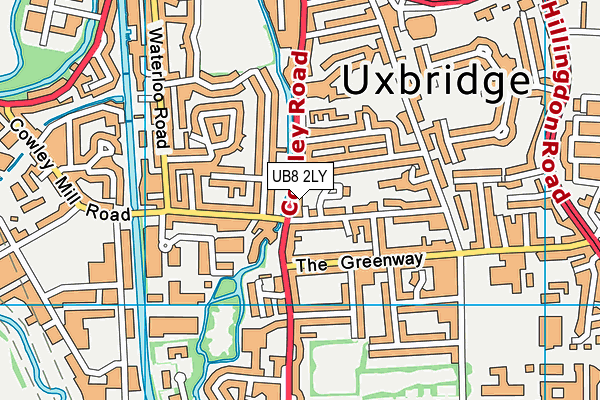 UB8 2LY map - OS VectorMap District (Ordnance Survey)