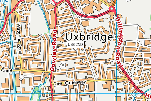 UB8 2ND map - OS VectorMap District (Ordnance Survey)