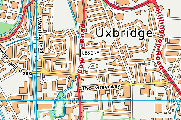 UB8 2NF map - OS VectorMap District (Ordnance Survey)