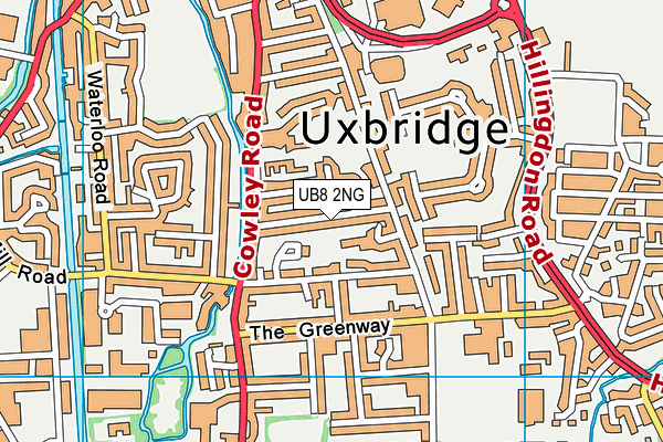 UB8 2NG map - OS VectorMap District (Ordnance Survey)