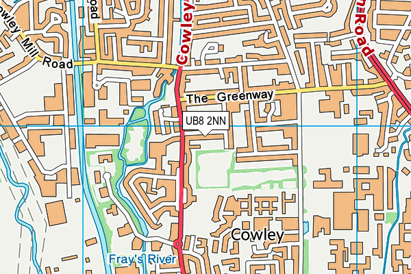 UB8 2NN map - OS VectorMap District (Ordnance Survey)