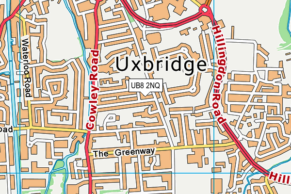 UB8 2NQ map - OS VectorMap District (Ordnance Survey)