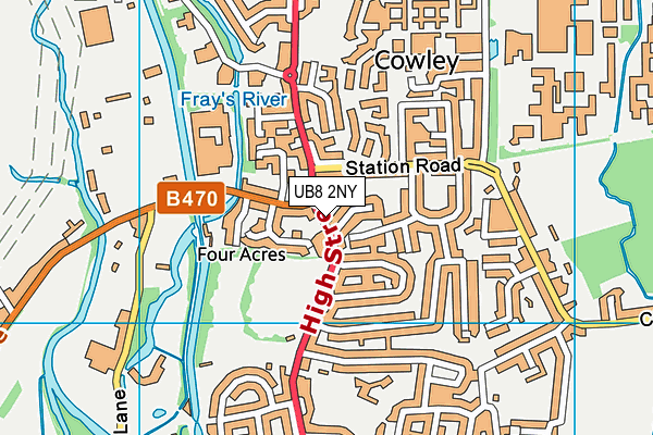 UB8 2NY map - OS VectorMap District (Ordnance Survey)