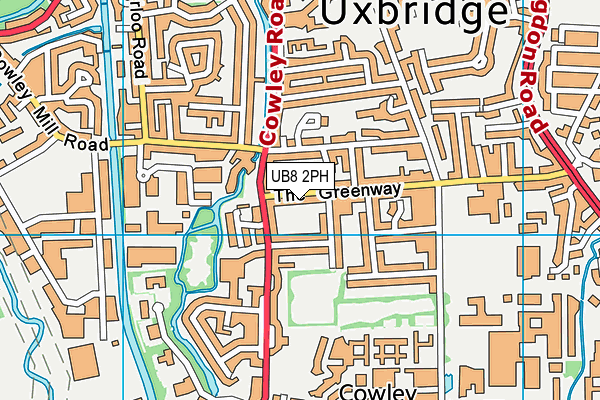 UB8 2PH map - OS VectorMap District (Ordnance Survey)