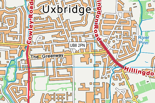UB8 2PN map - OS VectorMap District (Ordnance Survey)