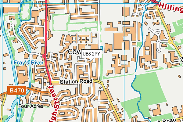 UB8 2PY map - OS VectorMap District (Ordnance Survey)
