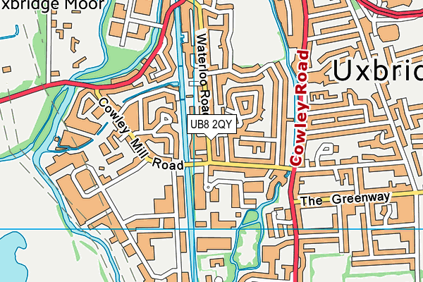 UB8 2QY map - OS VectorMap District (Ordnance Survey)