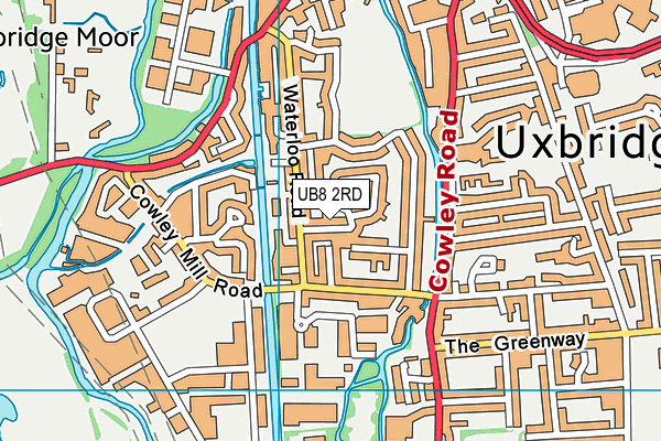 UB8 2RD map - OS VectorMap District (Ordnance Survey)