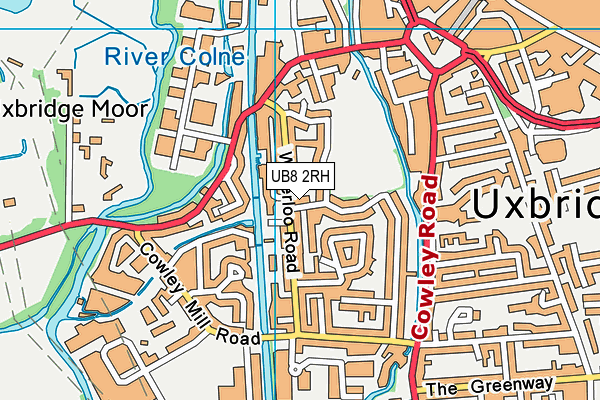 UB8 2RH map - OS VectorMap District (Ordnance Survey)