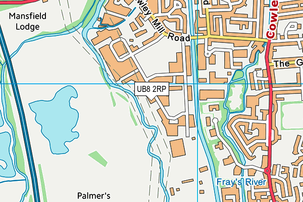 UB8 2RP map - OS VectorMap District (Ordnance Survey)