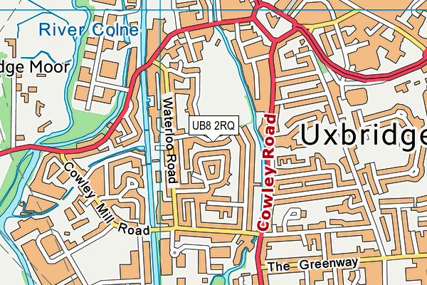 UB8 2RQ map - OS VectorMap District (Ordnance Survey)